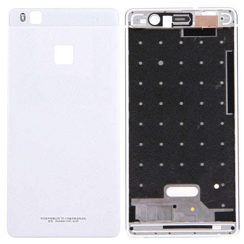 iPartsBuy Huawei P9 Lite Battery Back Cover + Front Housing LCD Frame Bezel Plate(White)