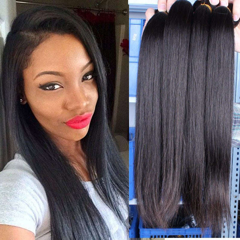 Brazilian Virgin Human Hair 8A - Straight - 3 Bundles - 6