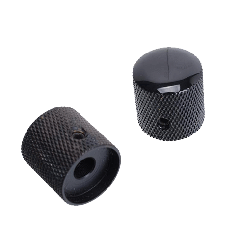 Screw-Fitting Steel Control Knobs - Black