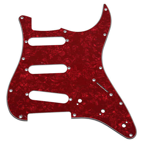 '62 Strat Pickguards - Red Perloid / S-S-S