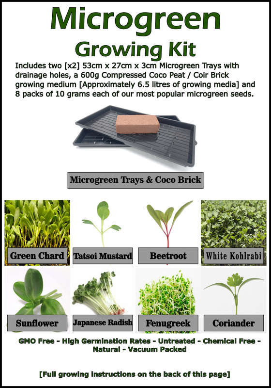 Microgreen Growing Kit incl Seeds, Growing Tray & Growing Medium