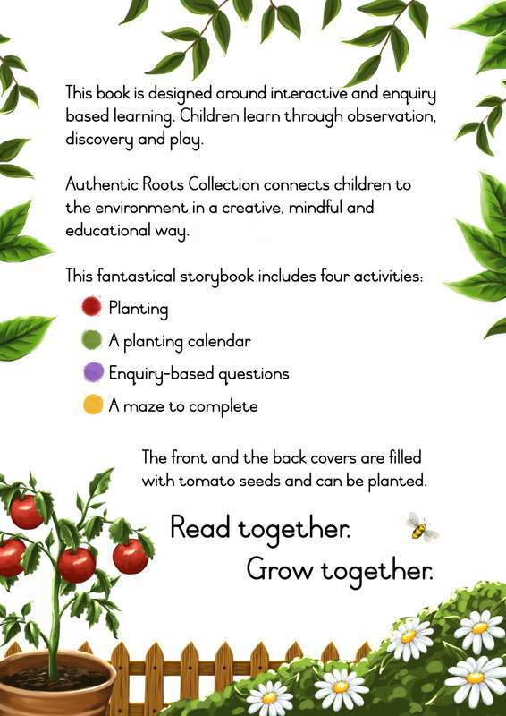 Tommy the Tomato dreams of being a Fireman - growing paper plantable children's book