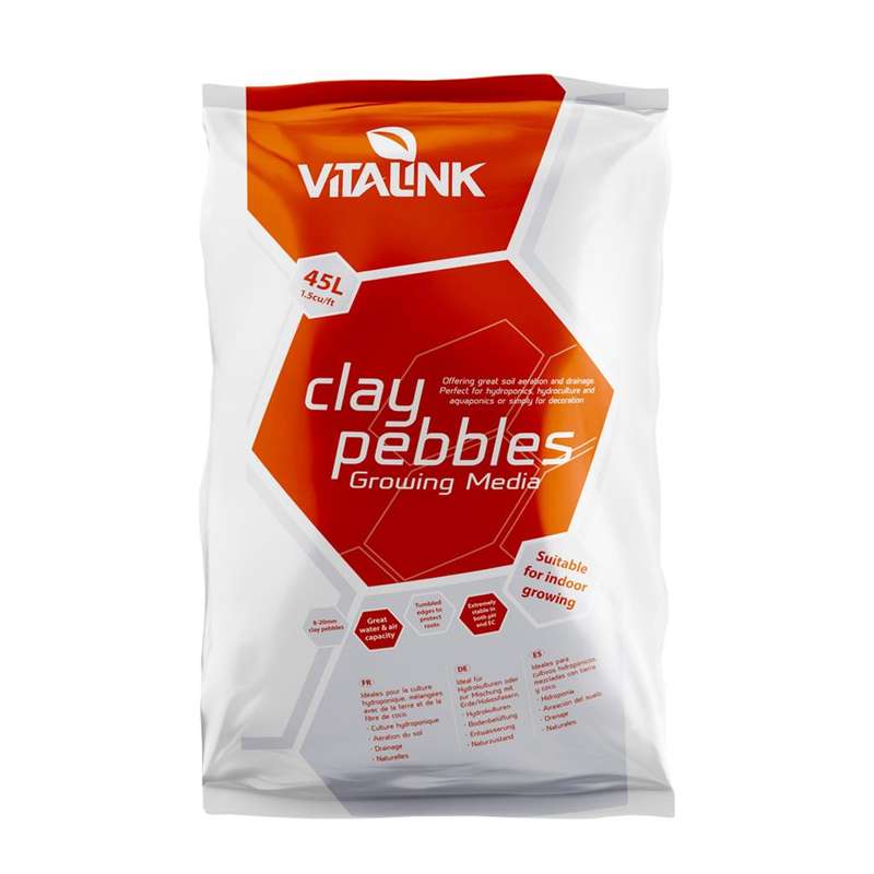 LECA - Light Expanded Clay Aggregate Growing Medium - Leca Vitalink granules - VITALINK LECA 2L