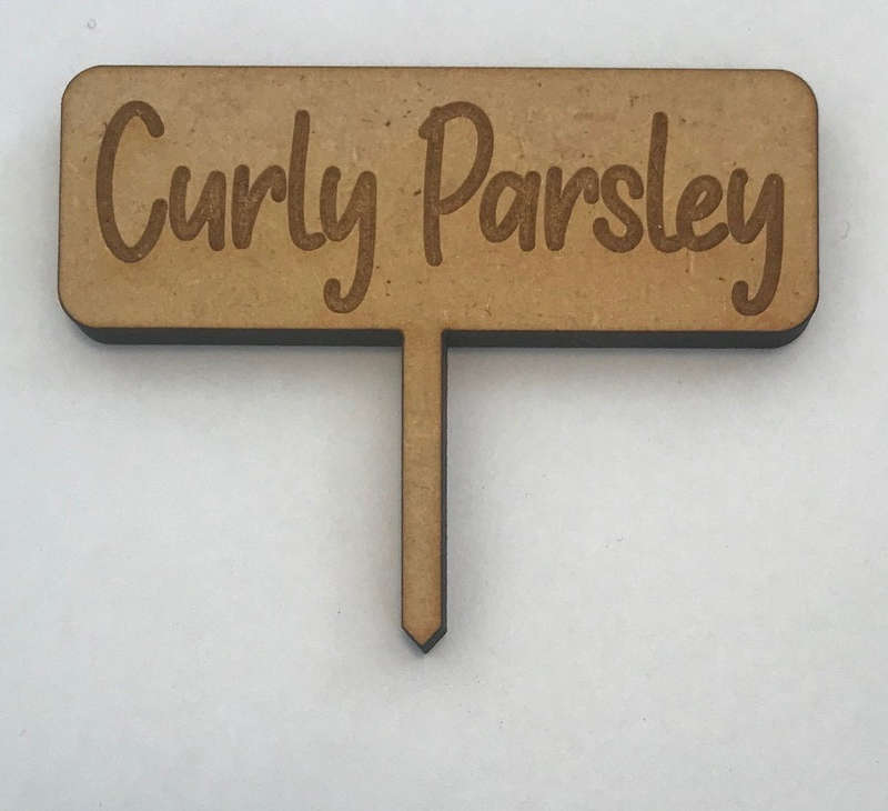 Hand Made Wooden Herb Mini Plant Markers T Shaped