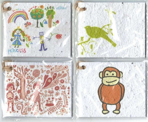 Growing Paper - Gift Tag Pack - 4 Gift Tags - Pack Three
