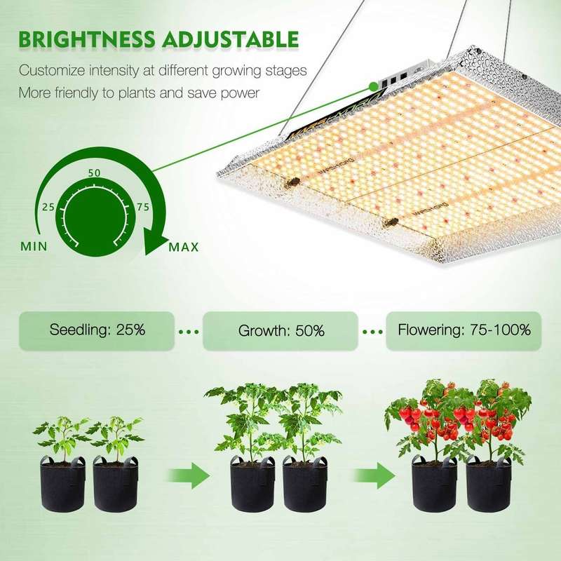 Mars Hydro TSW-2000 300W Full Spectrum LED Grow Light - Hydr... - Mars Hydro TSW-2000 LED Grow Light