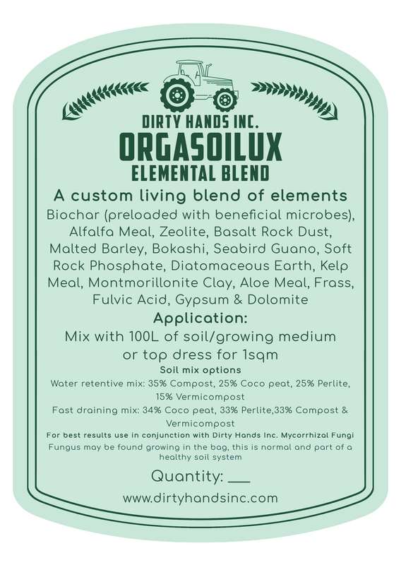 Dirty Hands Inc Elemental Blend - Mineral & Nutrient Pack 10L - Hydroponic / Soil Growing medium