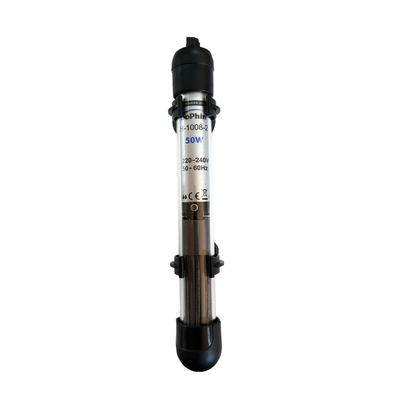 Submersible Water Heater - Hydroponic Water & Aeration - 50W Dophin Heater