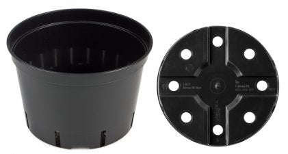 Black Round Pots with drainage holes & side slits - Hydroponic / Soil Pots