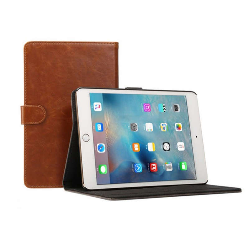 iPad 5 Leather Case - Light Brown - 1+