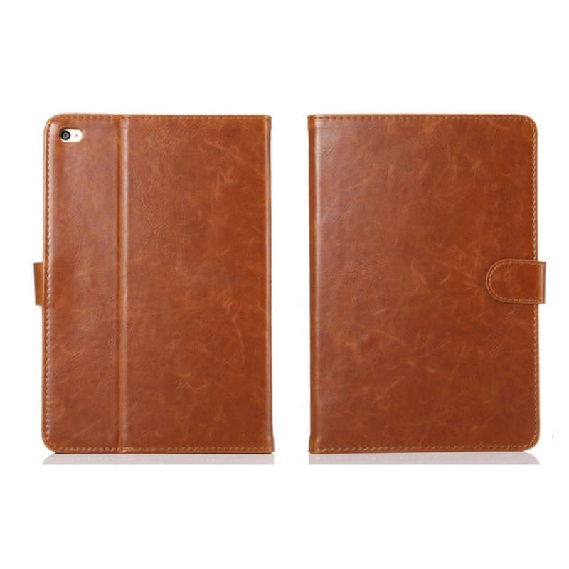 iPad 5 Leather Case - Light Brown - 1+