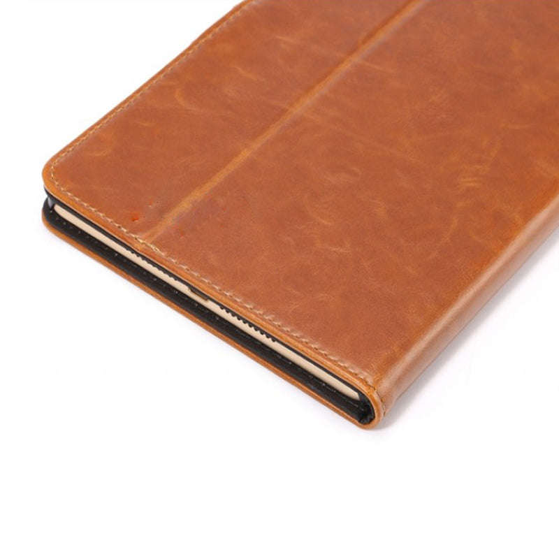 iPad 5 Leather Case - Light Brown - 1+