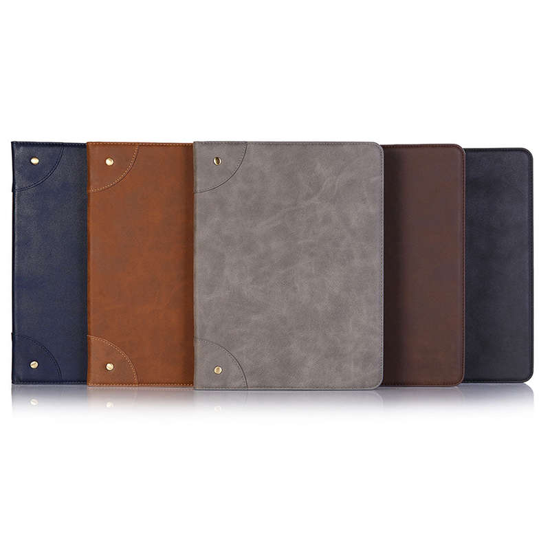 iPad 7 Leather Case - Light Brown - 1+