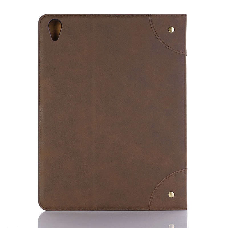 iPad 7 Leather Case - Light Brown - 1+