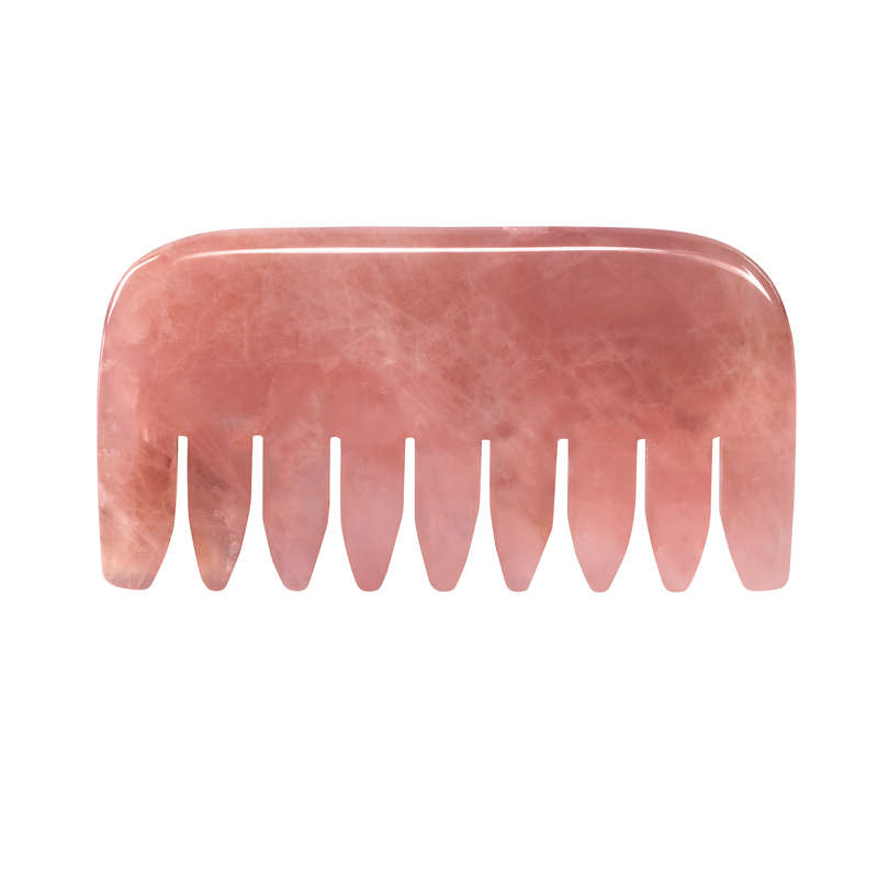 Rose Quartz Crystal Comb