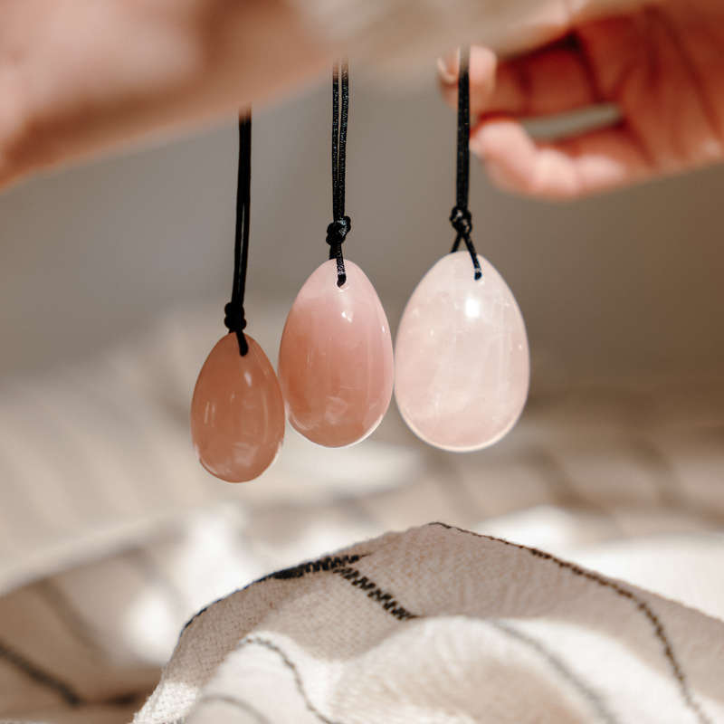 Rose Quartz Yoni Eggs (With Strings)