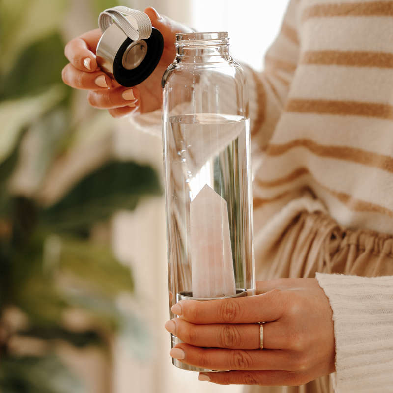 Rose Quartz Water Bottle