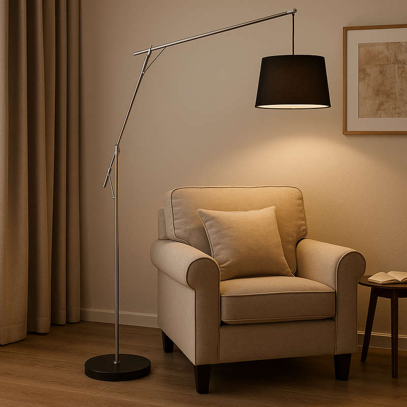 Cantilever Black Floor Lamp