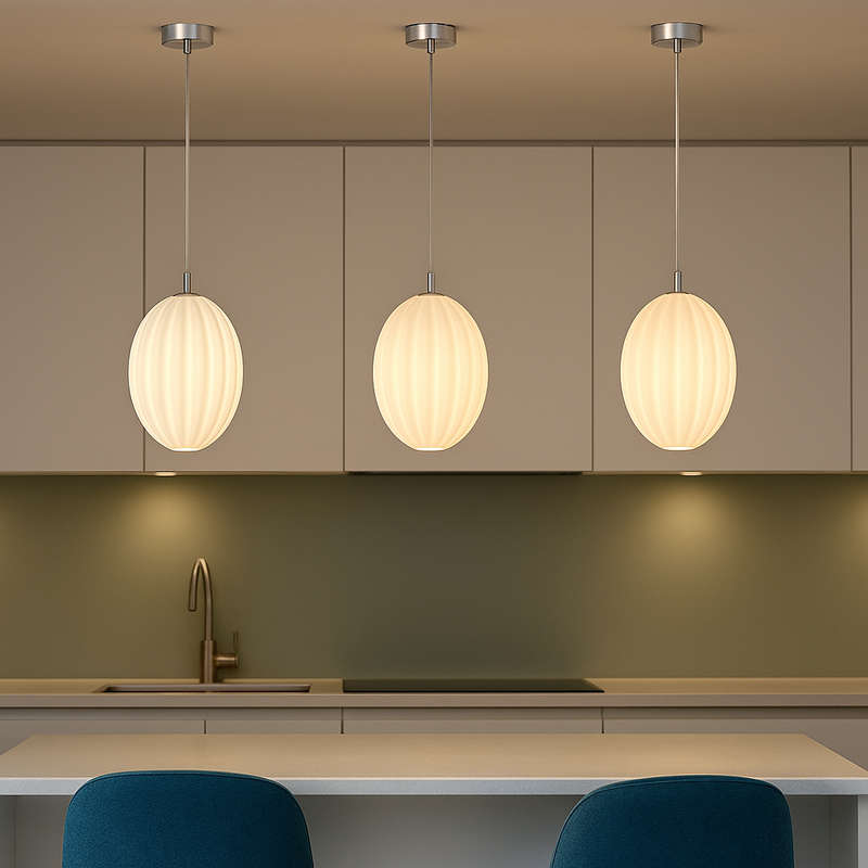 Marilyn Chrome & Opal Pendant Light