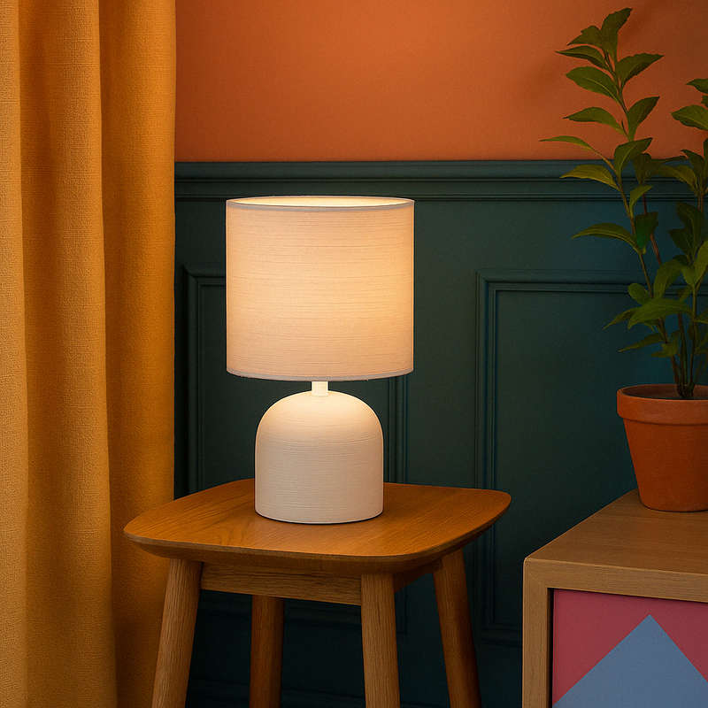Beige Ceramic Table Lamp