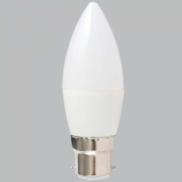 8W Cool White LED B22 Dimmable Candle Bulb