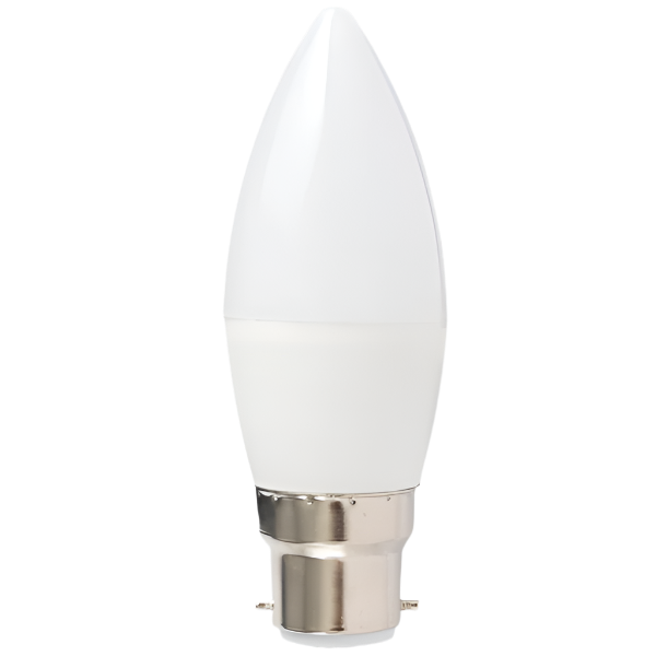 8W Cool White LED B22 Dimmable Candle Bulb