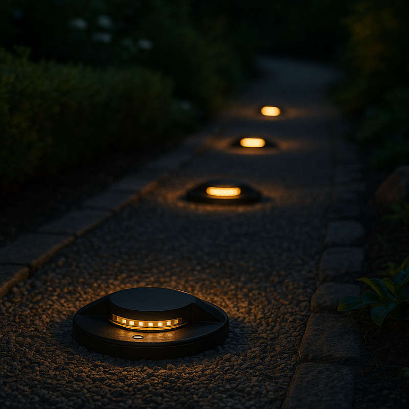 Pathway 4 Matt Black LED Ground Light - Dimmable IP67