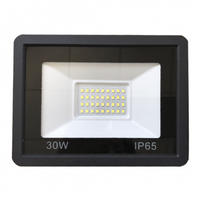 30W Black LED Floodlight Outdoor IP65 6000K