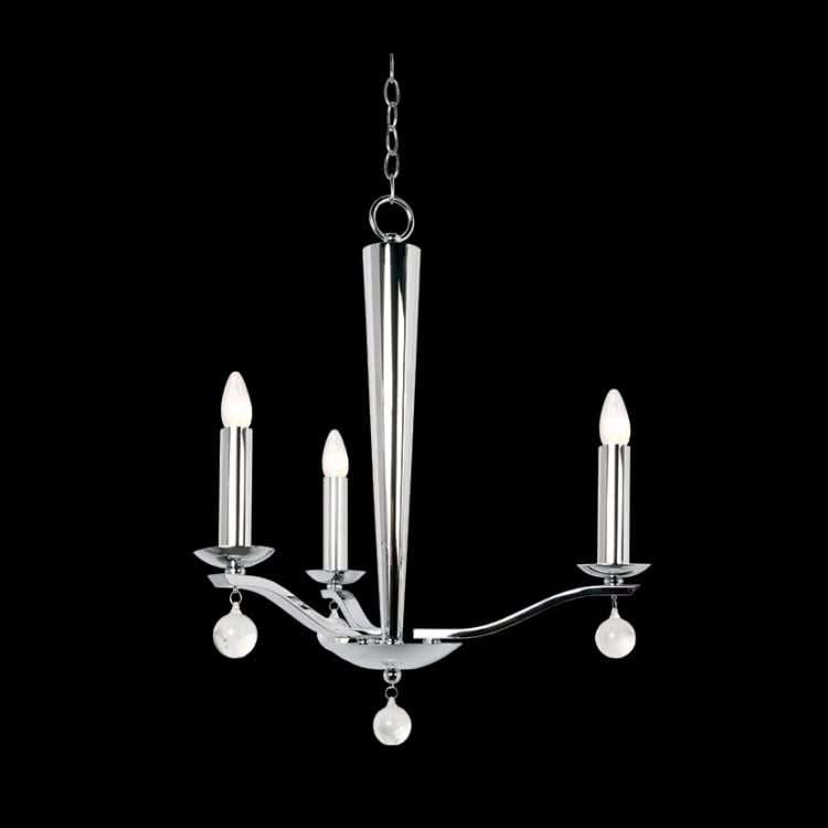 Hadley Chrome Chandelier 3 Arms