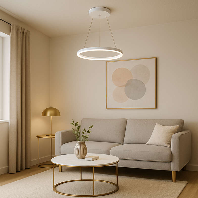 Warm White LED Single Ribbon Pendant Dimmable Indoor Light