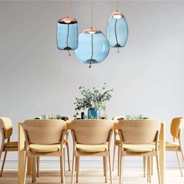 Blue Orb LED Pendant Light