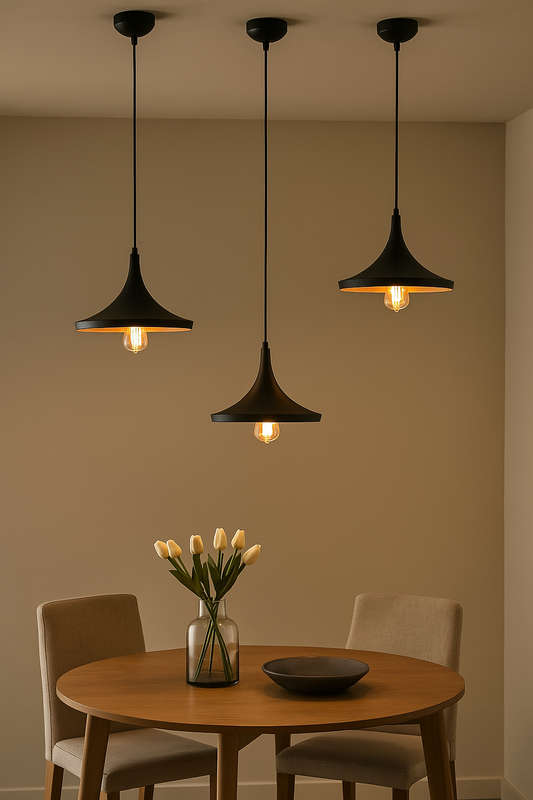 Schwin Black & Gold Pendant Light