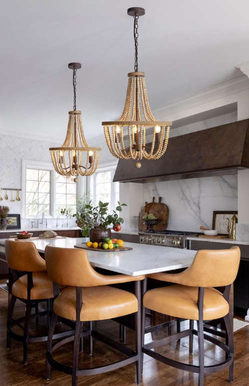 Mana Wooden Bead Chandelier