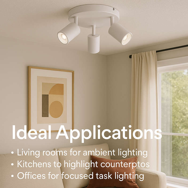 Urban Round Trio Ceiling Spotlight