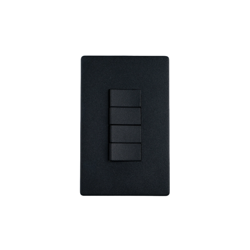 Black 4 Lever, 2 Way Switch