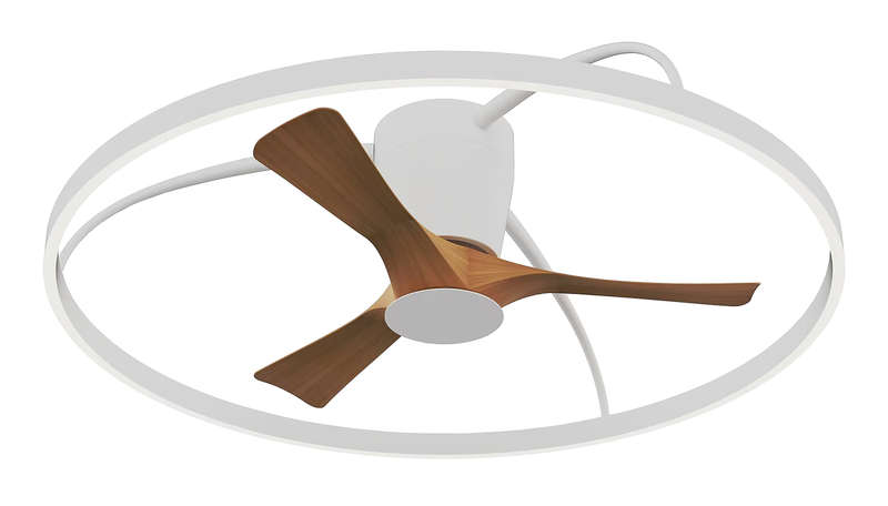 Modern White & Wood 100cm LED Ceiling Fan