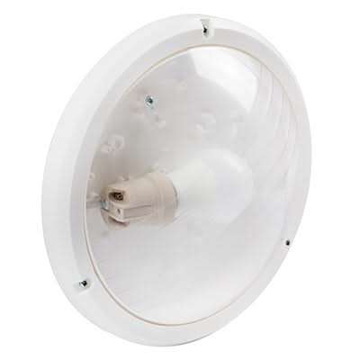 White Clear Outdoor Wall Light - IP44 Acrylic Shade