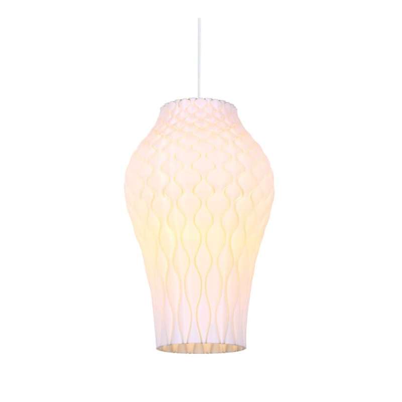 Bluebell 3D Printed White Pendant (Recycled)