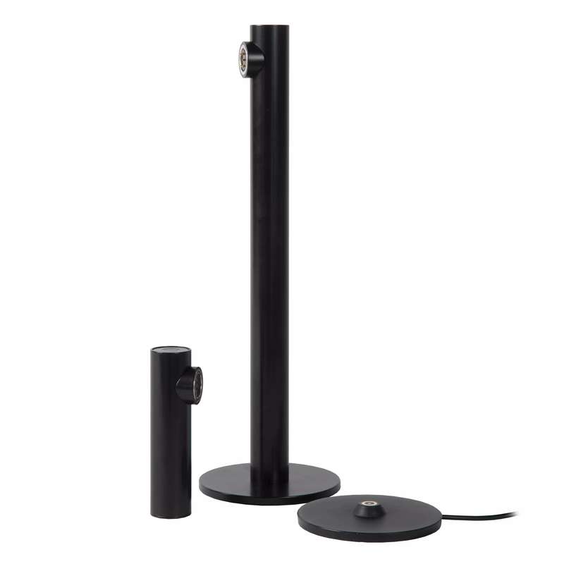 Zoom Rechargeable Black Table Lamp