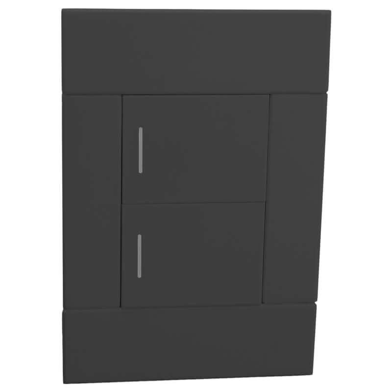 Veti 2 - Charcoal Two Lever Wall Switch