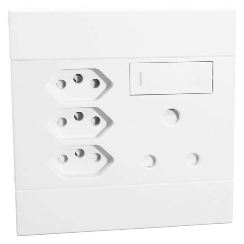 Veti 2 - White 3 x New RSA, 1 x 16A Socket - Switched