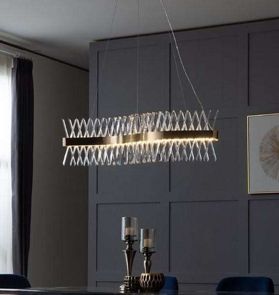 Wave Gold & Crystal Chandelier
