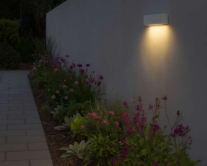 Capri Matt White LED Outdoor Wall Light