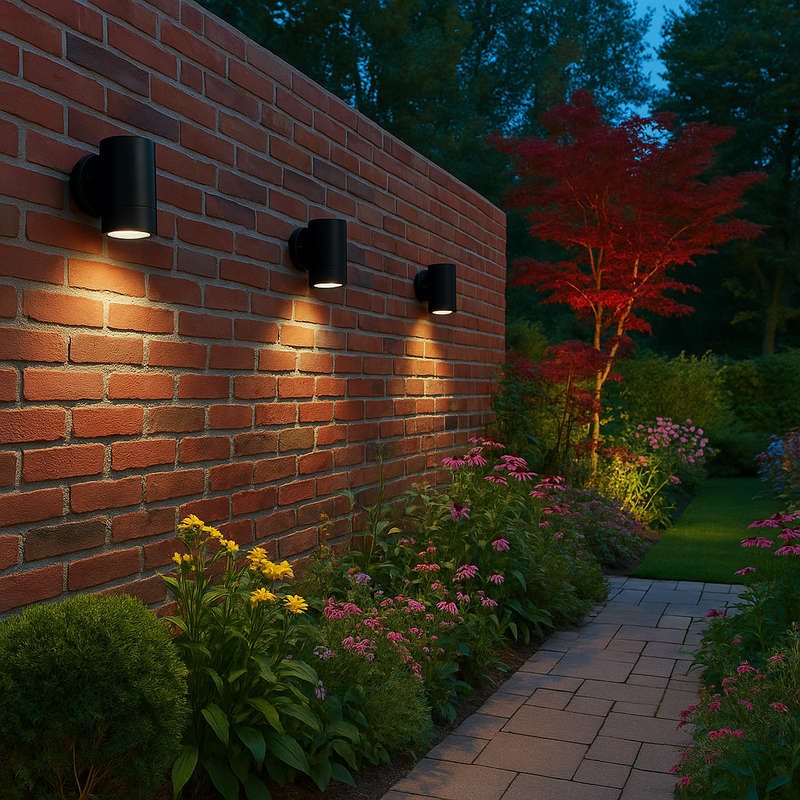 Black Outdoor Wall Light IP44