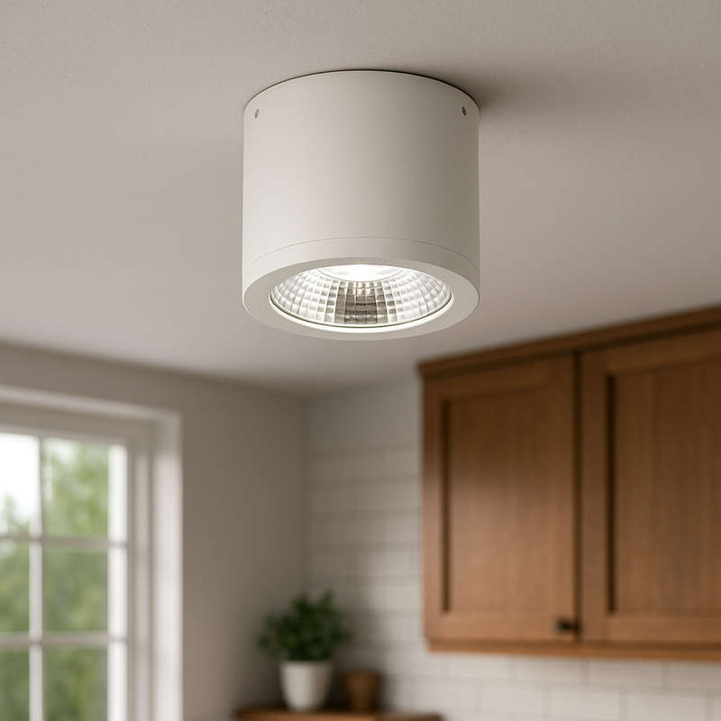 Portico White LED Surface Mount Downlight Dimmable 3000K