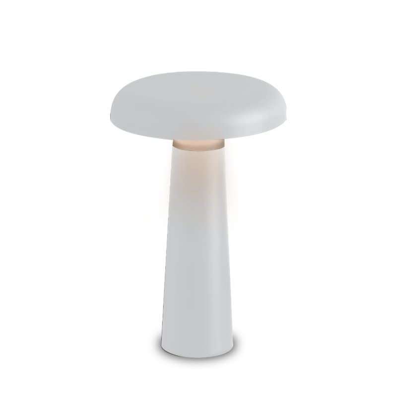 Boletus White LED Table Lamp Rechargeable Dimmable