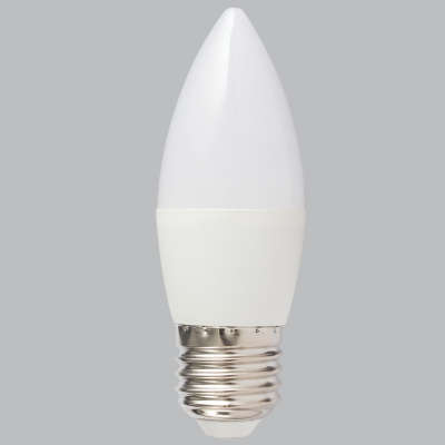 5W Cool White LED E27 Candle Bulb  Frosted Cover