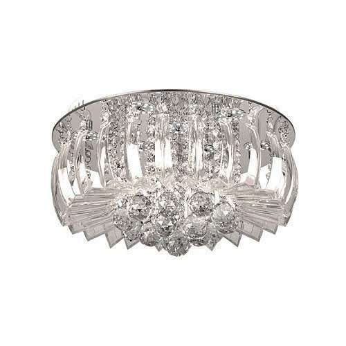 Chrome LED Ceiling Fitting with Glass Crystals