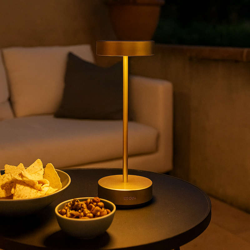 Standy Mini Matt Gold LED Table Lamp - Rechargeable & Dimmable