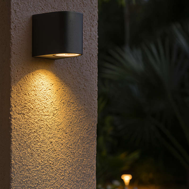 Matt Black LED Outdoor Wall Light IP65